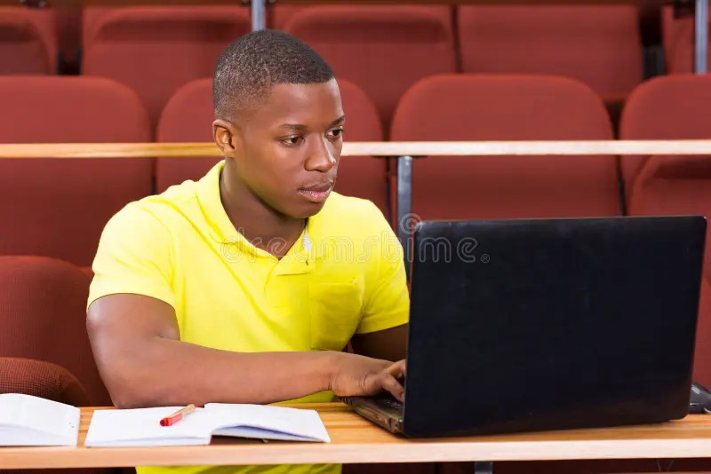 Cameroonian teacher editing student information